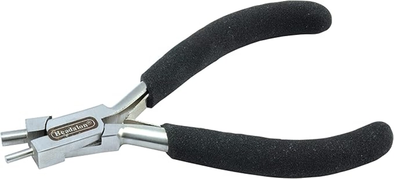 Memory Wire Finishing Pliers – Dual-Size 2mm & 4mm Looping Mandrels – Heavy Duty Wire Looping Tool for Jewelry Making – Professional Round Nose Pliers for Hard Wire, Bracelets & Beading